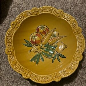 Vintage Yellow Ceramic Bowl